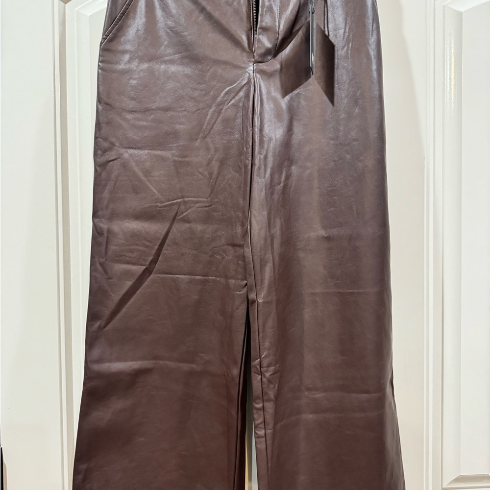 Brown Wide Leg Pants with High Waist